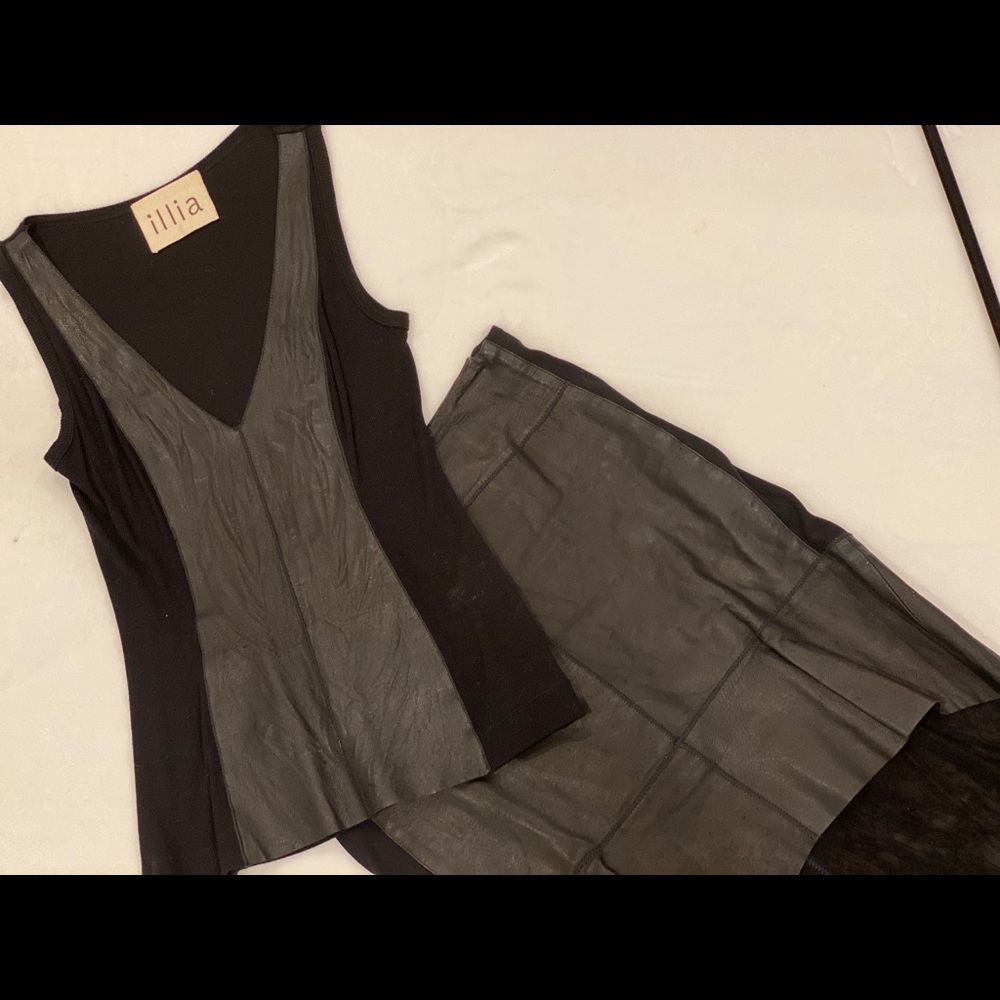 *Illia* Leather Skirt ~Matching Top